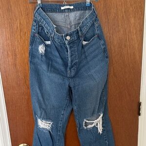 PacSun High Rise Ripped Denim Jeans